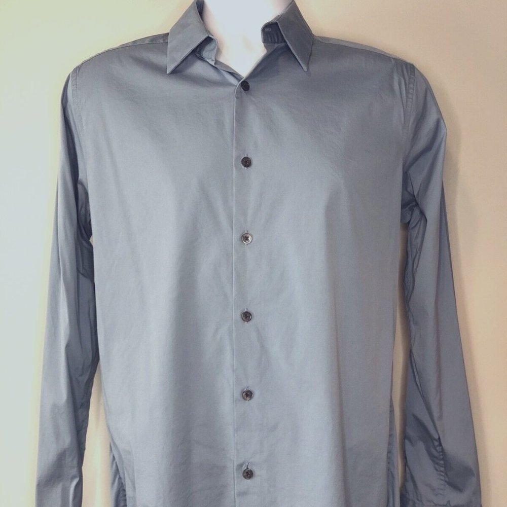 Theory Sylvain Wealth Woven Shirt Blue S